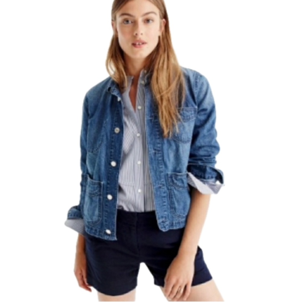 J. Crew Navy Shorts (Inseam 5”) Cotton-Spandex.  Like New!